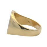 Solid 10kt Yellow Gold Large 18.5mm Oval Blank Signet Ring Size 10