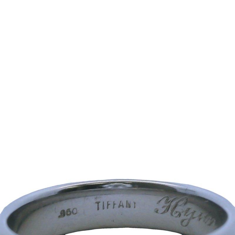 Alianza de boda Tiffany &amp; Co. de platino macizo 950 de 4,6 mm, talla 6,75, de Tiffany &amp; Co., años 90