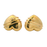 Vintage 1994 Tiffany & Co Solid 18kt Yellow Gold Cupid Heart Arrow Omega Back Earrings