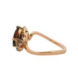 Le Vian Solid 14k Rose Gold Rhodolite Garnet and Diamond Cocktail Ring Size 7