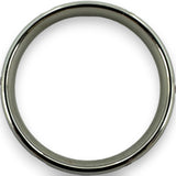 Benchmark Signed Solid Platinum Eternity Burnished Diamond 4mm Band Stackable Ring Size 8