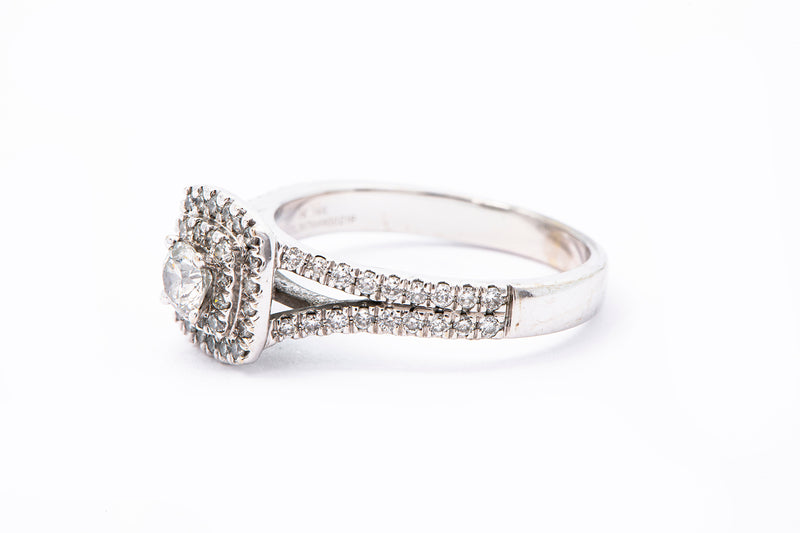 Zales Celebration Diamond Engagement Ring 14k 585 White Gold 0.65ctw Size 7.5