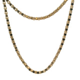 Vintage UnoAerre Italian Solid 18kt Yellow Gold Circle Mesh Link 20" Chain Necklace