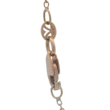 Le Vian Solid 14kt Rose Gold and White and Brown Diamond Heart Pendant Necklace 18.5"