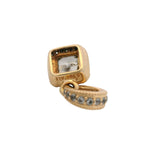 Pandora 14kt Yellow Gold and CZ Timeless Elegance Square Dangle Charm Pendant