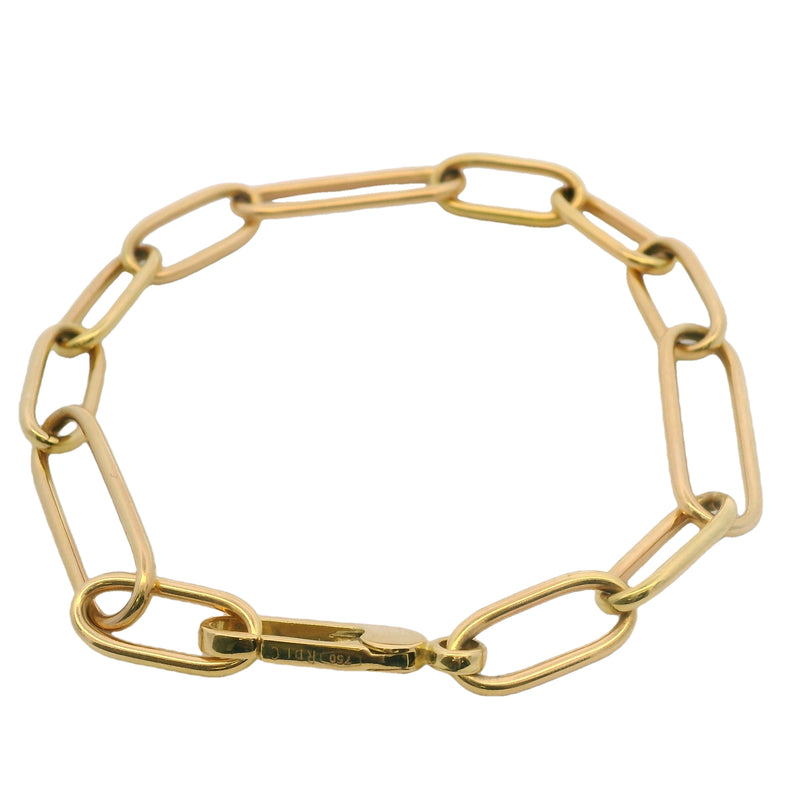 Rosa De La Cruz London 18kt Yellow Gold Chunky Links Paperclip 7.25" Bracelet