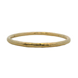 Roberto Coin Solid 18kt Yellow Gold Hammered Martellato 8" Bangle Bracelet with Signature Ruby