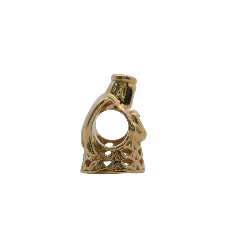 Charm deslizante con espaciador de Ángel de la Gracia en oro amarillo macizo de 14 kt de Pandora