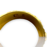 Vintage 1950-70s Solid 18kt Yellow Gold Textured Band Stackable or Wedding Size 4.5 Ring