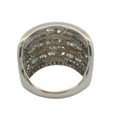 EFFY Jewelry 14k White Gold Classique Baguette Diamond Cluster Cocktail Ring S 7