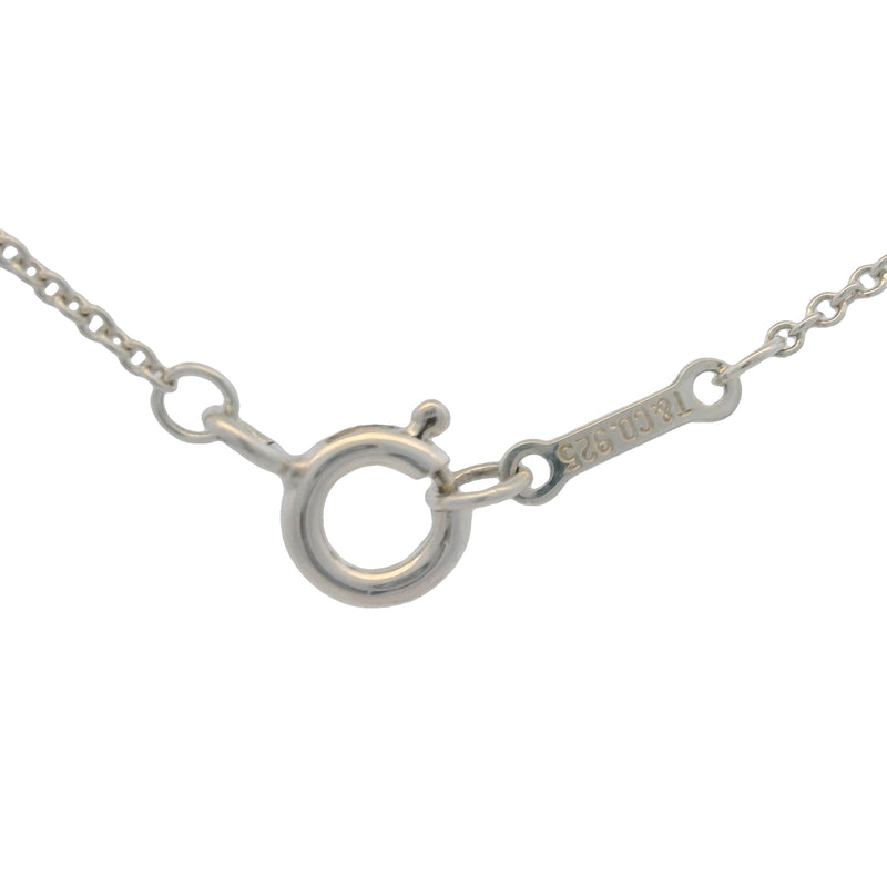 Tiffany & Co Paloma Picasso Collection Loving Heart 16" Necklace In 925 Sterling Silver