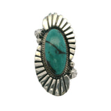 Running Bear 925 Sterling Silver and Turquoise Native American Ring Made in New Mexico