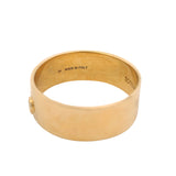 Toteme Solid 18kt Yellow Gold and Diamond Midi or Pinky Ring Cigar Band Size 3