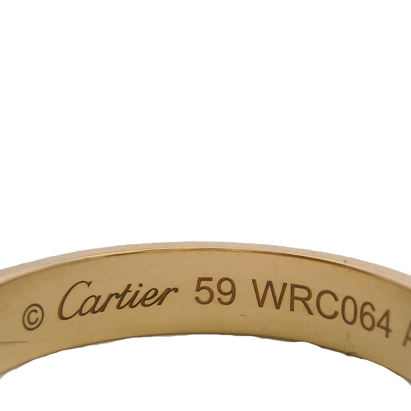 Cartier Solid 18kt Yellow Gold Classic 1895 D-Shape 4mm Wedding Band Size 9