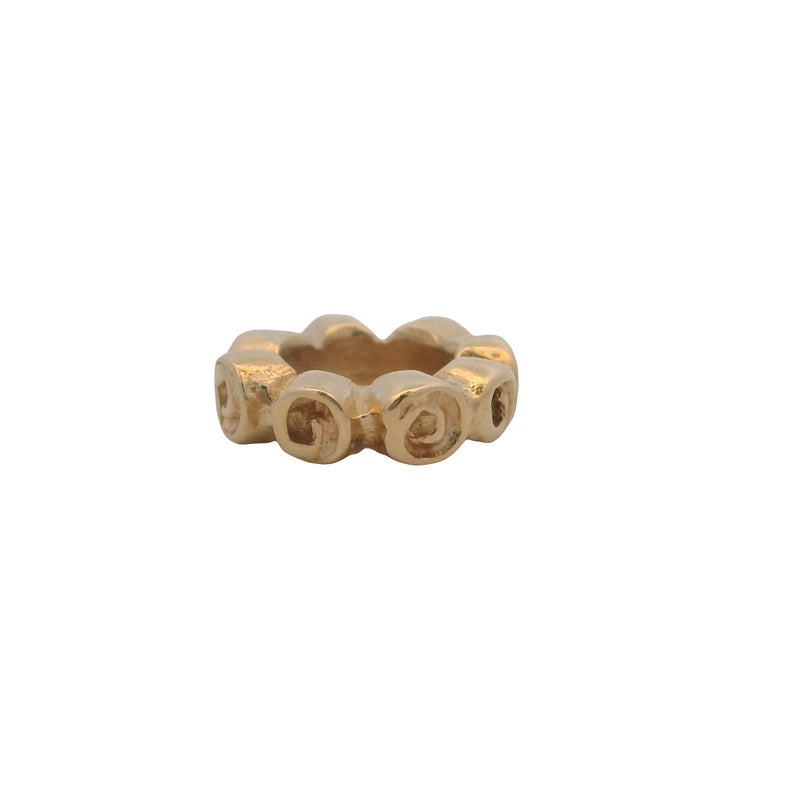 Charm separador de rosas pequeñas de Pandora en oro amarillo macizo de 14 kt (retirado)