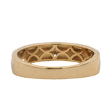 Solid 14kt Yellow Gold Princess and Round Cut Diamond Crown Style 5.3mm Band Ring Size 10
