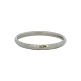 Antique 1920s Solid 900 Platinum Beveled Etched Decorated Wedding Band Size 6.25