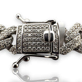 Miami Cuban Link Chain Iced Hip Hop 925 Silver Necklace Moissanite 18" 10mm Cert
