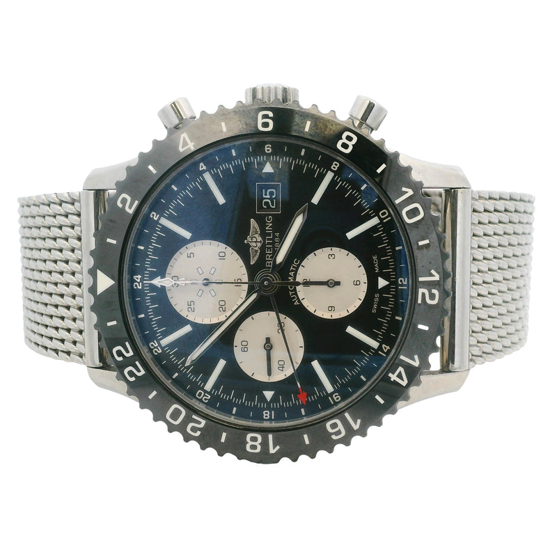 Breitling Chronoliner 46mm Black Chronograph Y24310 Watch 2017