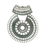 Arya Solid 925 Sterling Silver Filigree Large 2.2" Openwork Circle Pendant Charm