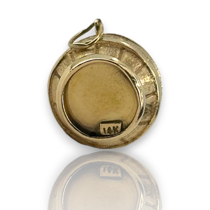 Vintage Keg Beer Barrel 14k 585 Yellow Gold Charm Pendant