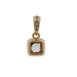 Pandora 14kt Yellow Gold and CZ Timeless Elegance Square Dangle Charm Pendant