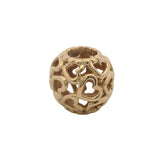 Retired Pandora Solid 14kt Yellow Gold Open Your Heart Round Spacer Charm