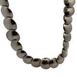 Vintage Navajo Native American 925 Sterling Silver Graduated Flower Disc Bead 28" Necklace