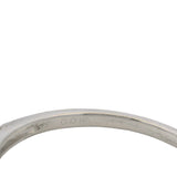 Solid 14kt White Gold and Diamond Thin 2mm Wide Half-Eternity Dainty Band Ring Size 7