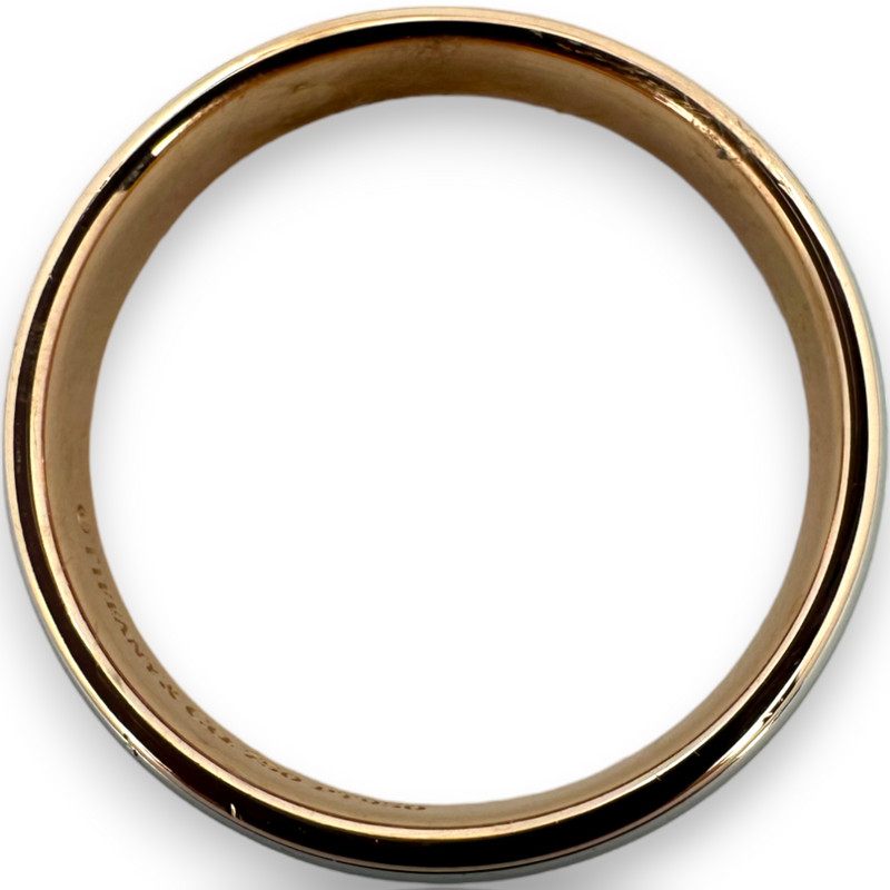 Tiffany & Co 750 18KT Rose Gold & Platinum Lucida Wedding Band Ring Size 9