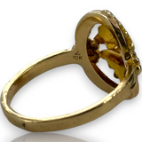 Vintage 10kt 417 Tri Color Gold Grape Vine Leaf Ring Size 5.5
