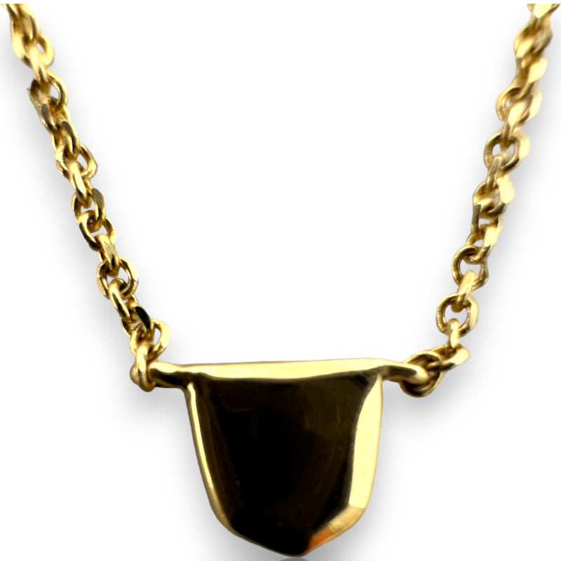Kendra Scott Shannon Solid 14k Yellow Gold Collar Necklace with 5 Diamond Stations Adjustable Chain 16-18"