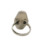 Mexican Handmade 925 Sterling Silver and Fire Agate 27mm Long Cocktail Ring Size 7