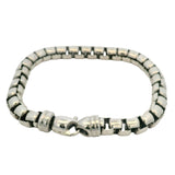 Retired David Yurman Solid 925 Sterling Silver Box Chain 9" 7mm Bracelet