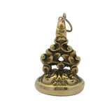 Antique Victorian Solid 10kt Yellow Gold and Amethyst Stag Wax Seal Fob Charm