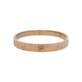 Custom Cartier 18kt Rose Gold 0.28ctw Diamond Screw Love Bracelet 17 Screwdriver