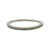 10kt White Gold and Diamond Line Stackable Wedding Band Ring Size 6.5