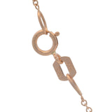 EFFY Solid 14kt Rose Gold Oval Blue Topaz and Diamond Pendant 18" Necklace