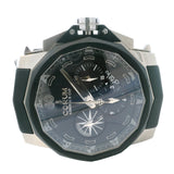 Corum Admirals Cup 753.953.06 48mm Black Dial Chrono Titanium Rubber Watch B&P