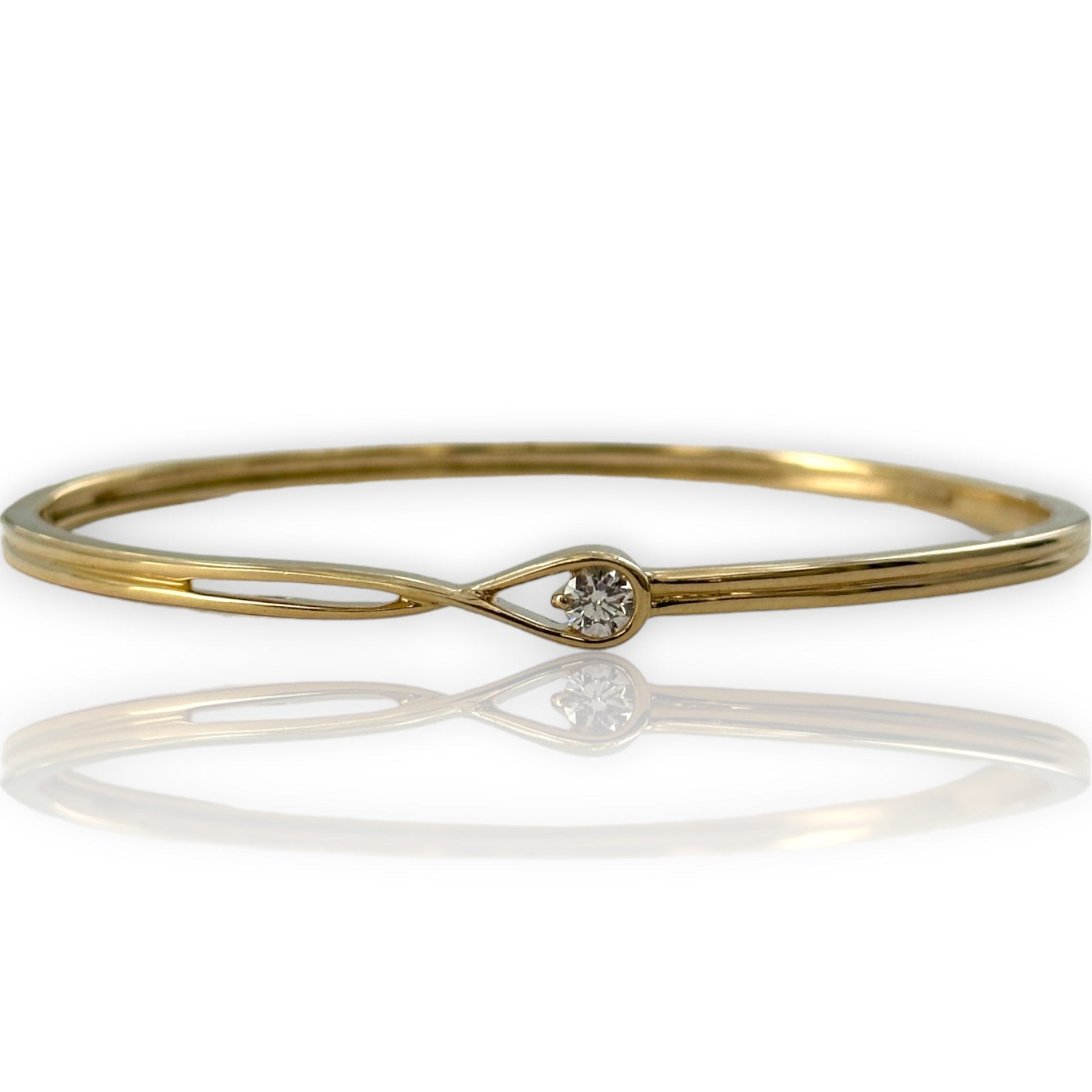Pandora Infinite Lab-grown Diamond Bangle 0.25ct 14k in Yellow Gold ...