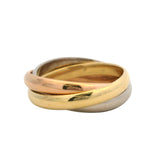 Cartier Solid 18kt Tri-Tone Gold Trinity 3-Band Ring Small Model Size 8 57
