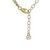 Retired Mejuri Solid 14kt Yellow Gold Curb Chain 16" Necklace and White Topaz Pendant