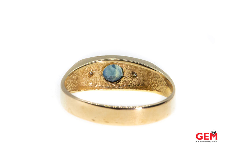 Color Change Sapphire 14k 585 Yellow Gold Diamond Ring Size 11