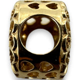 Pandora 14kt Hearts of Gold Cut-Out Spacer Charm with Cubic Zirconia CZ Pendant ALE 585