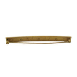 Vintage Krementz Solid 14kt 585 Yellow Gold Floral and Vine 2.5" Long Bar Pin