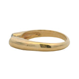 Vintage Solid 14kt Yellow Gold and 0.12ctw Diamonds Wrap Horseshoe Ring Size 7.5