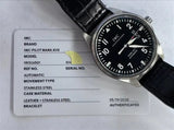 IWC Pilot Watch Mark XVII 41mm Black Dial Stainless Steel & Leather Band Watch