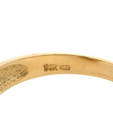 Solid 14kt Yellow Gold Cubic Zirconia 12mm Wide Solitaire Ring with Halo Size 7.5
