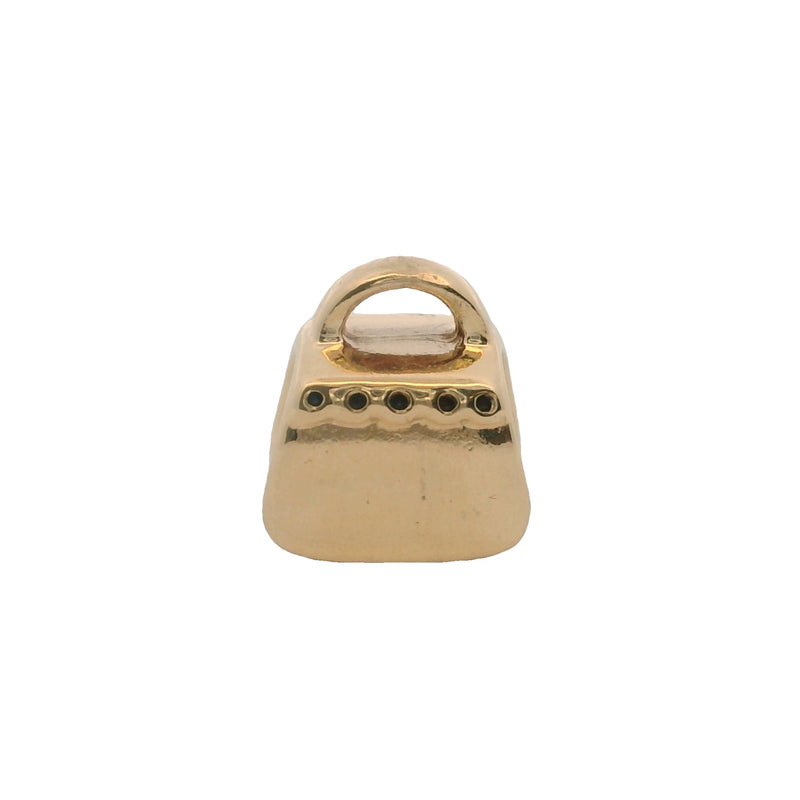 Charm deslizante para bolso de mano Pandora de oro macizo de 14 kt con un diamante.