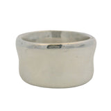 Solid 925 Sterling Silver Modernist 12.3mm Wide Concave Band Size 7